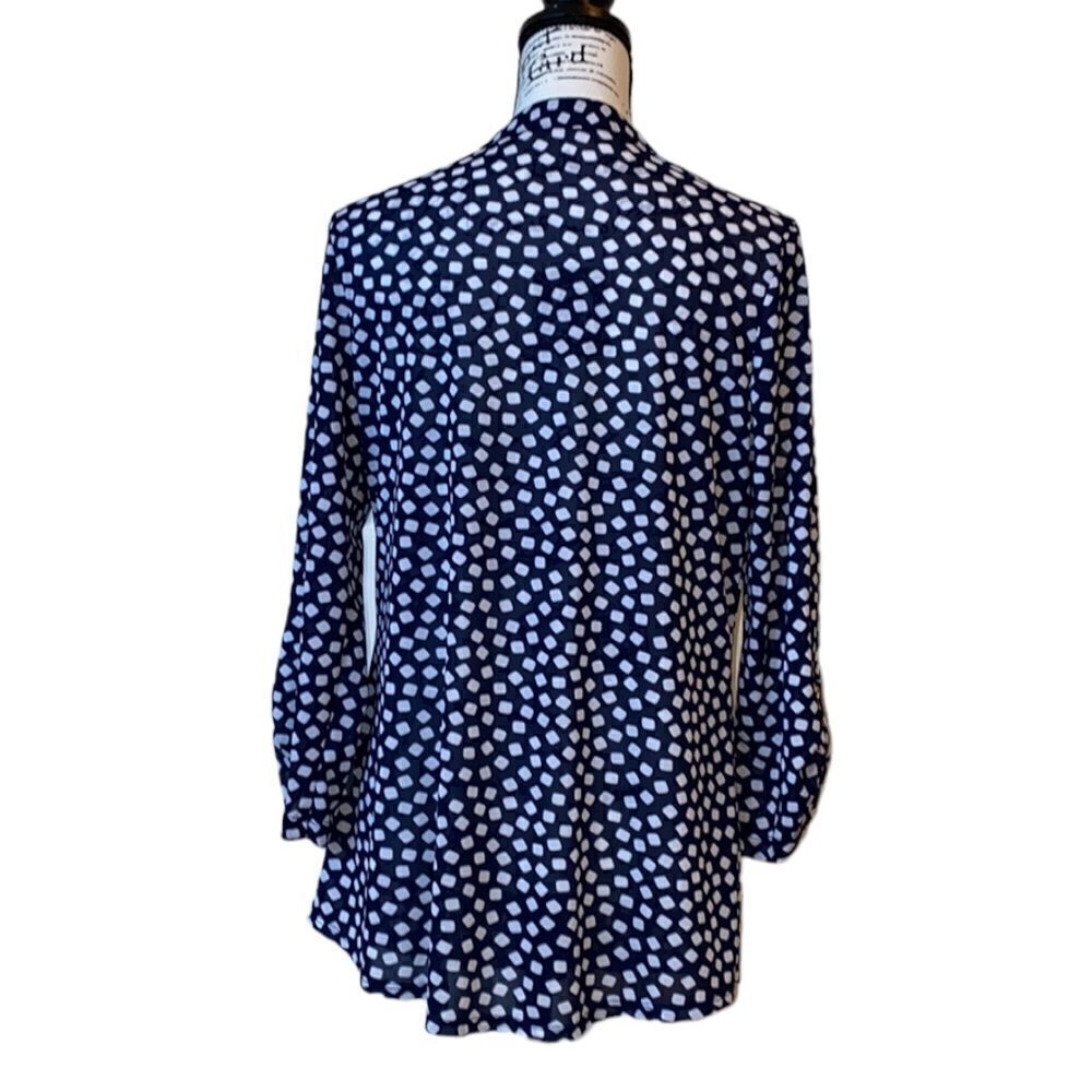 Perseption Concept Women’s Button Up Semi Sheer Top Size Large - Picture 3 of 9